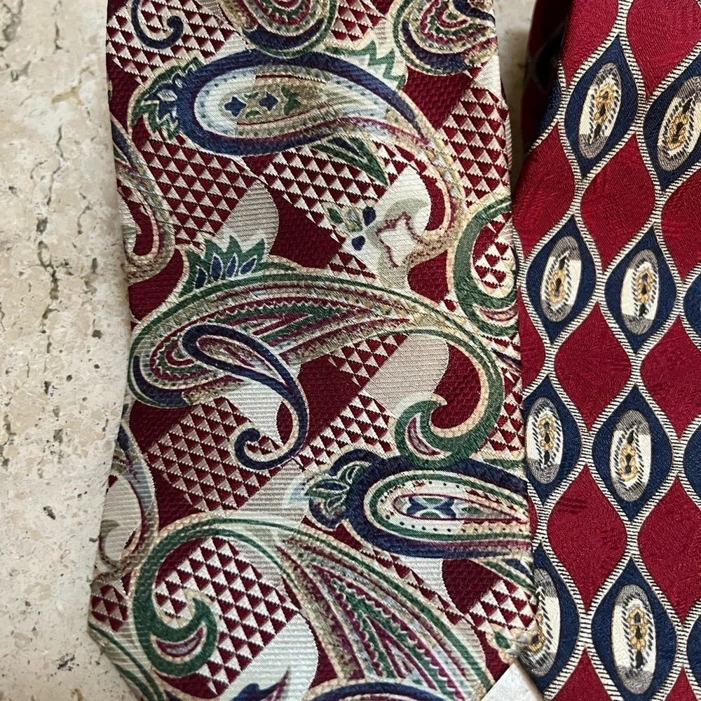 Jos. A. Bank Premier Collection- 5 Tie Lot- 100% Silk Made in USA